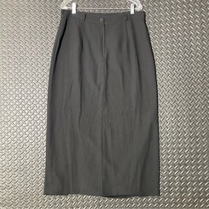 Vintage Sport Collection Women's 16 Black Maxi Skirt Wrap Button Zip‎ Waist